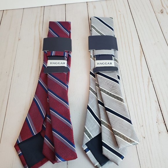 HAGGER Business Professional Striped Neckties - Lot of 2 NWT’s - Picture 3 of 3